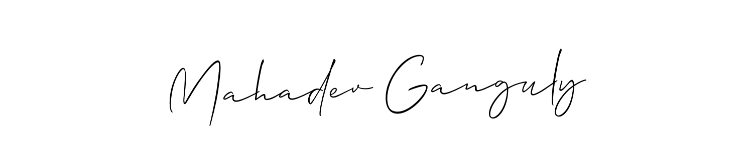 Make a short Mahadev Ganguly signature style. Manage your documents anywhere anytime using Allison_Script. Create and add eSignatures, submit forms, share and send files easily. Mahadev Ganguly signature style 2 images and pictures png