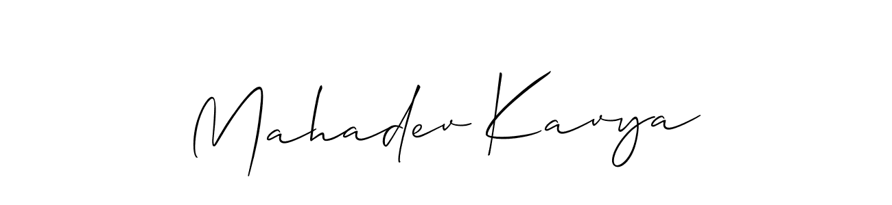 Mahadev Kavya stylish signature style. Best Handwritten Sign (Allison_Script) for my name. Handwritten Signature Collection Ideas for my name Mahadev Kavya. Mahadev Kavya signature style 2 images and pictures png