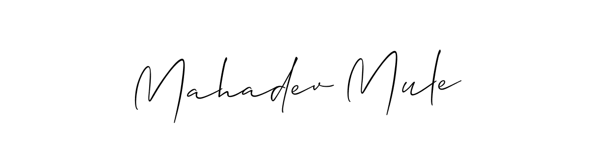 Allison_Script is a professional signature style that is perfect for those who want to add a touch of class to their signature. It is also a great choice for those who want to make their signature more unique. Get Mahadev Mule name to fancy signature for free. Mahadev Mule signature style 2 images and pictures png