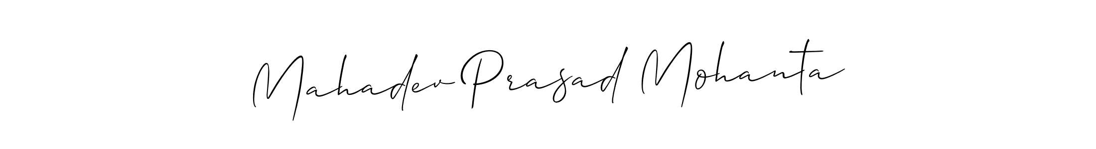 It looks lik you need a new signature style for name Mahadev Prasad Mohanta. Design unique handwritten (Allison_Script) signature with our free signature maker in just a few clicks. Mahadev Prasad Mohanta signature style 2 images and pictures png