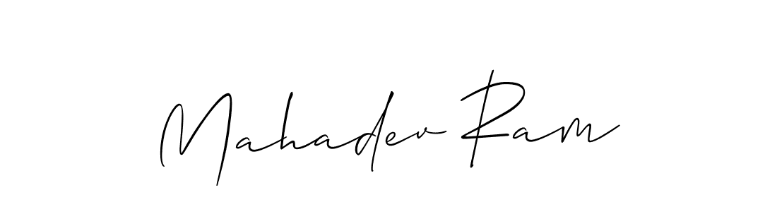 Also You can easily find your signature by using the search form. We will create Mahadev Ram name handwritten signature images for you free of cost using Allison_Script sign style. Mahadev Ram signature style 2 images and pictures png