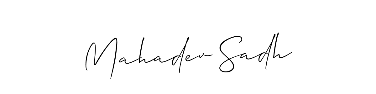 How to Draw Mahadev Sadh signature style? Allison_Script is a latest design signature styles for name Mahadev Sadh. Mahadev Sadh signature style 2 images and pictures png