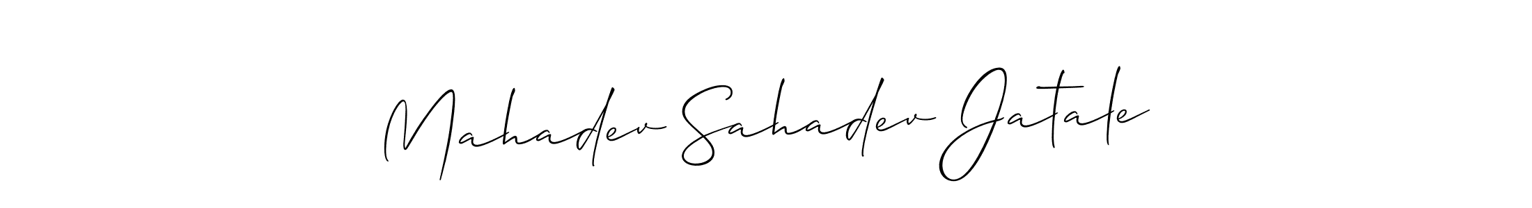 Also we have Mahadev Sahadev Jatale name is the best signature style. Create professional handwritten signature collection using Allison_Script autograph style. Mahadev Sahadev Jatale signature style 2 images and pictures png