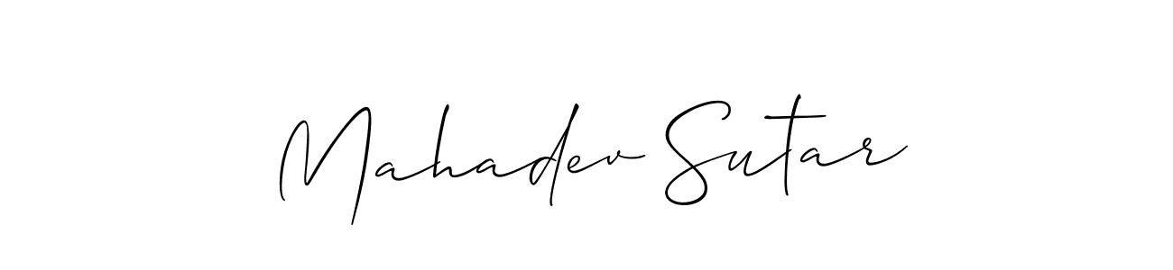 It looks lik you need a new signature style for name Mahadev Sutar. Design unique handwritten (Allison_Script) signature with our free signature maker in just a few clicks. Mahadev Sutar signature style 2 images and pictures png
