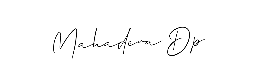 How to make Mahadeva Dp name signature. Use Allison_Script style for creating short signs online. This is the latest handwritten sign. Mahadeva Dp signature style 2 images and pictures png