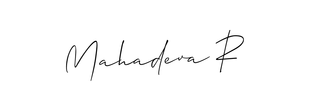 This is the best signature style for the Mahadeva R name. Also you like these signature font (Allison_Script). Mix name signature. Mahadeva R signature style 2 images and pictures png