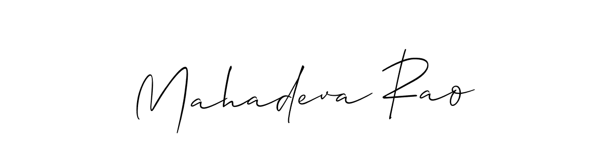 You should practise on your own different ways (Allison_Script) to write your name (Mahadeva Rao) in signature. don't let someone else do it for you. Mahadeva Rao signature style 2 images and pictures png