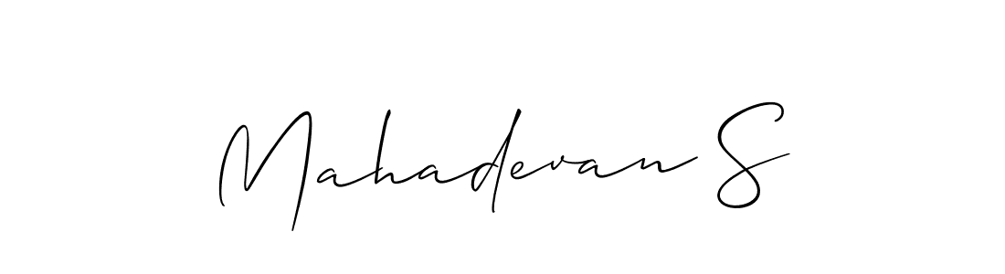 Best and Professional Signature Style for Mahadevan S. Allison_Script Best Signature Style Collection. Mahadevan S signature style 2 images and pictures png