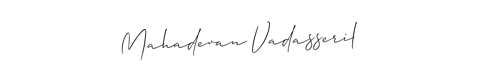 Make a beautiful signature design for name Mahadevan Vadasseril. With this signature (Allison_Script) style, you can create a handwritten signature for free. Mahadevan Vadasseril signature style 2 images and pictures png