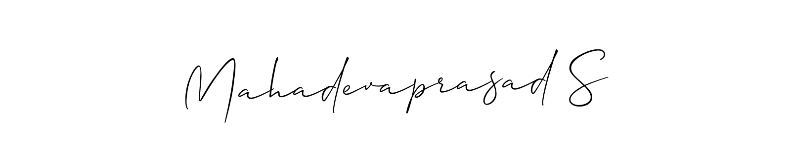 Also You can easily find your signature by using the search form. We will create Mahadevaprasad S name handwritten signature images for you free of cost using Allison_Script sign style. Mahadevaprasad S signature style 2 images and pictures png