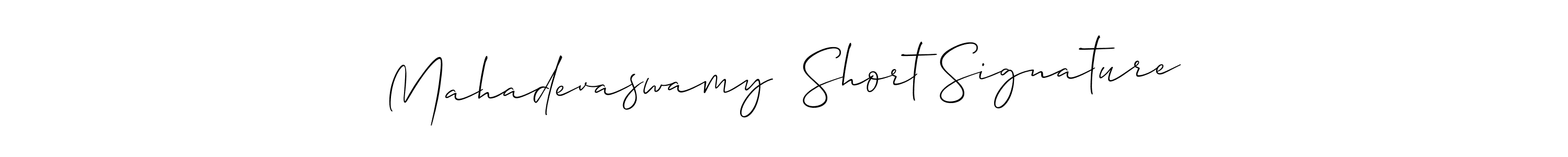 Also we have Mahadevaswamy  Short Signature name is the best signature style. Create professional handwritten signature collection using Allison_Script autograph style. Mahadevaswamy  Short Signature signature style 2 images and pictures png