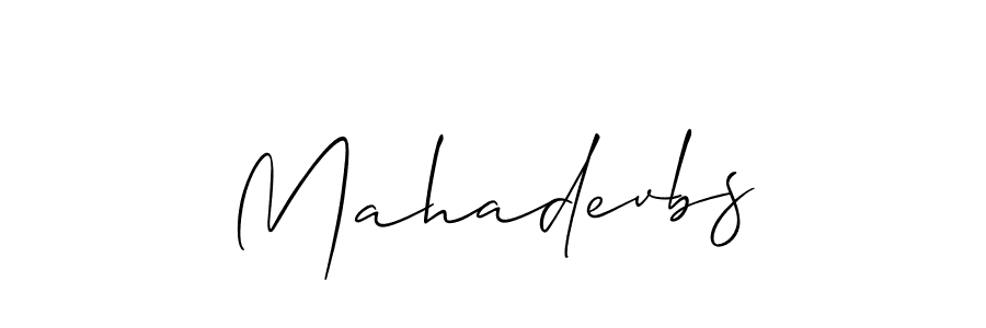 Create a beautiful signature design for name Mahadevbs. With this signature (Allison_Script) fonts, you can make a handwritten signature for free. Mahadevbs signature style 2 images and pictures png