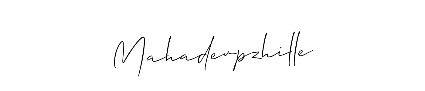 Make a short Mahadevpzhille signature style. Manage your documents anywhere anytime using Allison_Script. Create and add eSignatures, submit forms, share and send files easily. Mahadevpzhille signature style 2 images and pictures png