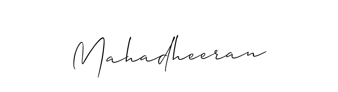 You should practise on your own different ways (Allison_Script) to write your name (Mahadheeran) in signature. don't let someone else do it for you. Mahadheeran signature style 2 images and pictures png