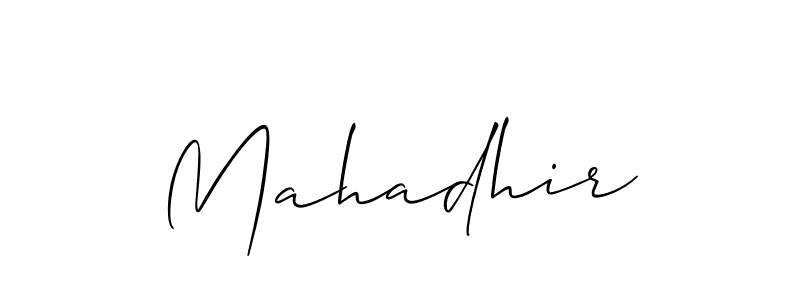 The best way (Allison_Script) to make a short signature is to pick only two or three words in your name. The name Mahadhir include a total of six letters. For converting this name. Mahadhir signature style 2 images and pictures png