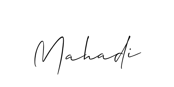 Make a beautiful signature design for name Mahadi. With this signature (Allison_Script) style, you can create a handwritten signature for free. Mahadi signature style 2 images and pictures png