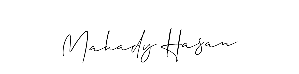 Design your own signature with our free online signature maker. With this signature software, you can create a handwritten (Allison_Script) signature for name Mahady Hasan. Mahady Hasan signature style 2 images and pictures png