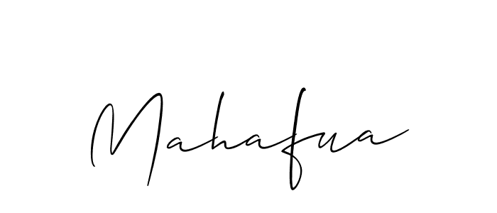 Use a signature maker to create a handwritten signature online. With this signature software, you can design (Allison_Script) your own signature for name Mahafua. Mahafua signature style 2 images and pictures png