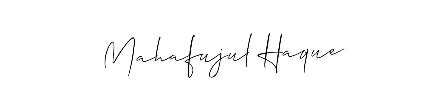 Use a signature maker to create a handwritten signature online. With this signature software, you can design (Allison_Script) your own signature for name Mahafujul Haque. Mahafujul Haque signature style 2 images and pictures png