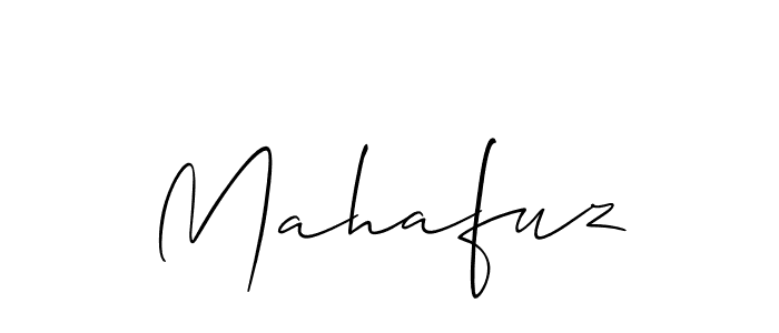 Make a beautiful signature design for name Mahafuz. With this signature (Allison_Script) style, you can create a handwritten signature for free. Mahafuz signature style 2 images and pictures png