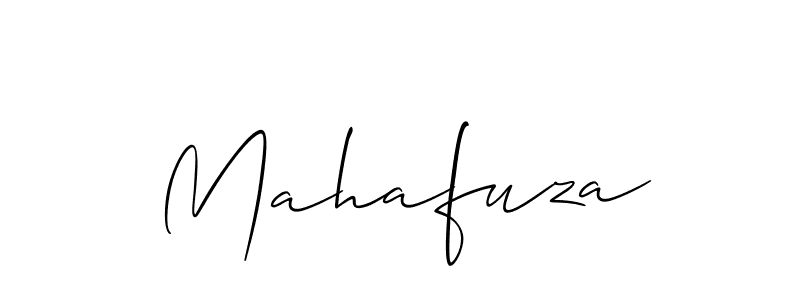 Use a signature maker to create a handwritten signature online. With this signature software, you can design (Allison_Script) your own signature for name Mahafuza. Mahafuza signature style 2 images and pictures png