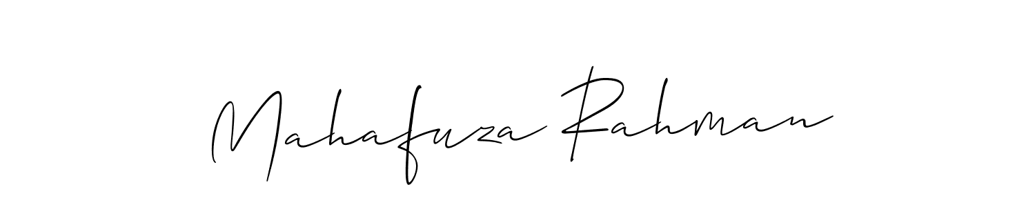 The best way (Allison_Script) to make a short signature is to pick only two or three words in your name. The name Mahafuza Rahman include a total of six letters. For converting this name. Mahafuza Rahman signature style 2 images and pictures png