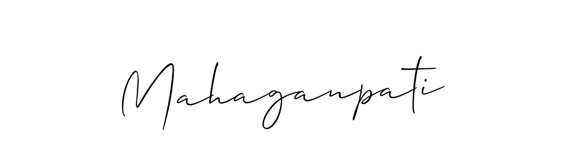 How to make Mahaganpati name signature. Use Allison_Script style for creating short signs online. This is the latest handwritten sign. Mahaganpati signature style 2 images and pictures png