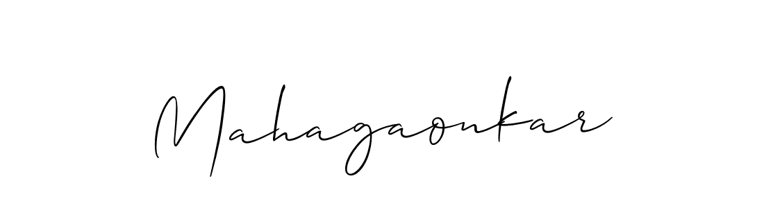 How to Draw Mahagaonkar signature style? Allison_Script is a latest design signature styles for name Mahagaonkar. Mahagaonkar signature style 2 images and pictures png
