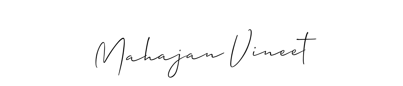 How to make Mahajan Vineet signature? Allison_Script is a professional autograph style. Create handwritten signature for Mahajan Vineet name. Mahajan Vineet signature style 2 images and pictures png