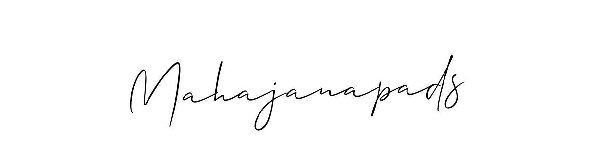 Make a beautiful signature design for name Mahajanapads. With this signature (Allison_Script) style, you can create a handwritten signature for free. Mahajanapads signature style 2 images and pictures png