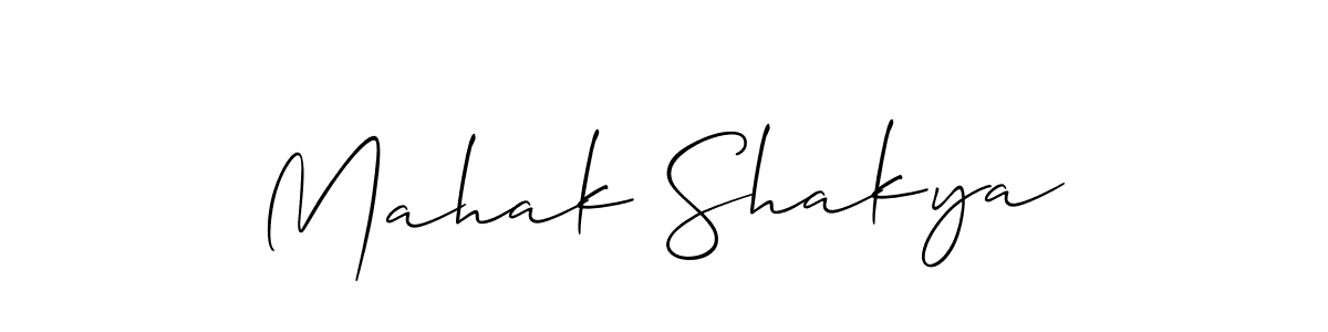 The best way (Allison_Script) to make a short signature is to pick only two or three words in your name. The name Mahak Shakya include a total of six letters. For converting this name. Mahak Shakya signature style 2 images and pictures png