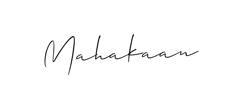 Design your own signature with our free online signature maker. With this signature software, you can create a handwritten (Allison_Script) signature for name Mahakaan. Mahakaan signature style 2 images and pictures png