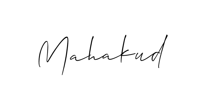 The best way (Allison_Script) to make a short signature is to pick only two or three words in your name. The name Mahakud include a total of six letters. For converting this name. Mahakud signature style 2 images and pictures png