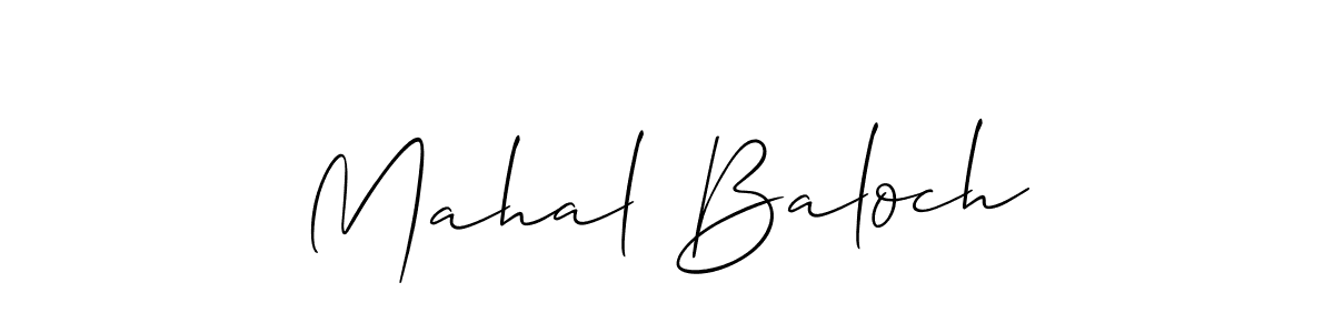 Mahal Baloch stylish signature style. Best Handwritten Sign (Allison_Script) for my name. Handwritten Signature Collection Ideas for my name Mahal Baloch. Mahal Baloch signature style 2 images and pictures png