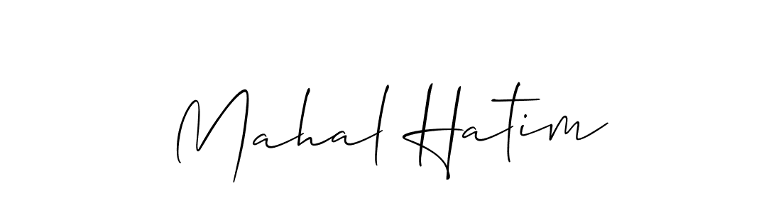 How to make Mahal Hatim signature? Allison_Script is a professional autograph style. Create handwritten signature for Mahal Hatim name. Mahal Hatim signature style 2 images and pictures png