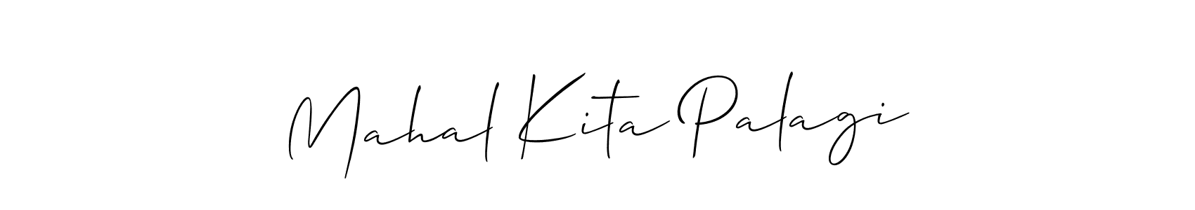 Use a signature maker to create a handwritten signature online. With this signature software, you can design (Allison_Script) your own signature for name Mahal Kita Palagi. Mahal Kita Palagi signature style 2 images and pictures png