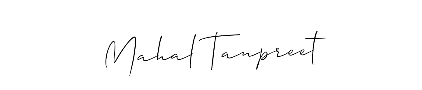 Design your own signature with our free online signature maker. With this signature software, you can create a handwritten (Allison_Script) signature for name Mahal Tanpreet. Mahal Tanpreet signature style 2 images and pictures png