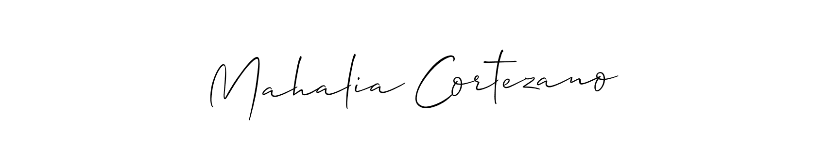 if you are searching for the best signature style for your name Mahalia Cortezano. so please give up your signature search. here we have designed multiple signature styles  using Allison_Script. Mahalia Cortezano signature style 2 images and pictures png