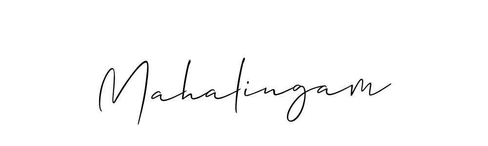 Mahalingam stylish signature style. Best Handwritten Sign (Allison_Script) for my name. Handwritten Signature Collection Ideas for my name Mahalingam. Mahalingam signature style 2 images and pictures png