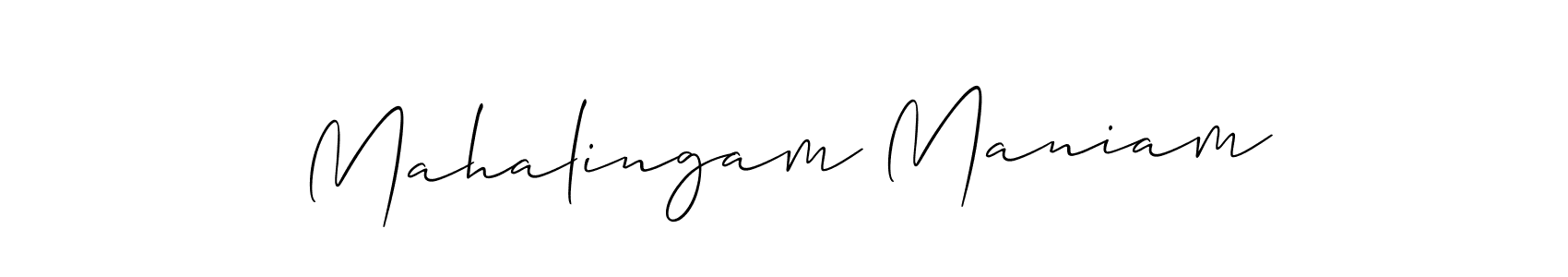 Make a beautiful signature design for name Mahalingam Maniam. Use this online signature maker to create a handwritten signature for free. Mahalingam Maniam signature style 2 images and pictures png