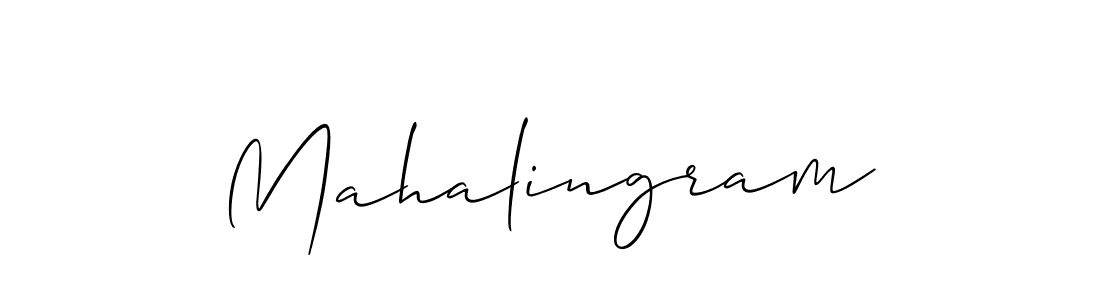 How to Draw Mahalingram signature style? Allison_Script is a latest design signature styles for name Mahalingram. Mahalingram signature style 2 images and pictures png