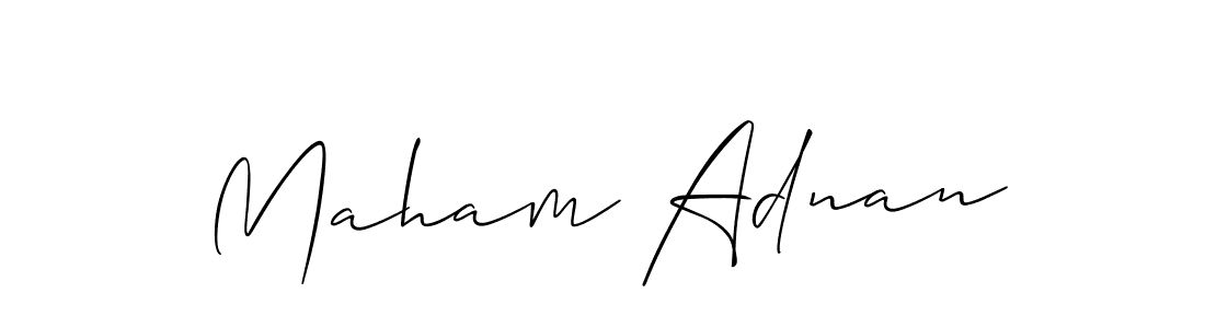 You can use this online signature creator to create a handwritten signature for the name Maham Adnan. This is the best online autograph maker. Maham Adnan signature style 2 images and pictures png