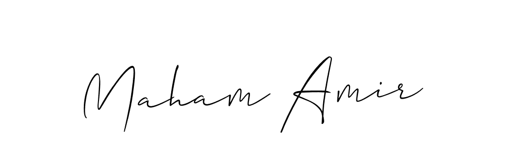 See photos of Maham Amir official signature by Spectra . Check more albums & portfolios. Read reviews & check more about Allison_Script font. Maham Amir signature style 2 images and pictures png