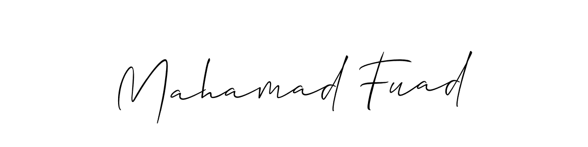 Also we have Mahamad Fuad name is the best signature style. Create professional handwritten signature collection using Allison_Script autograph style. Mahamad Fuad signature style 2 images and pictures png