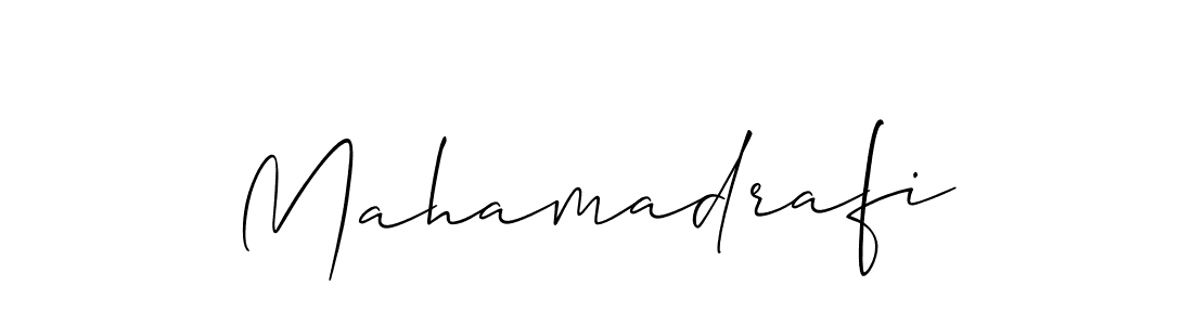 How to make Mahamadrafi signature? Allison_Script is a professional autograph style. Create handwritten signature for Mahamadrafi name. Mahamadrafi signature style 2 images and pictures png