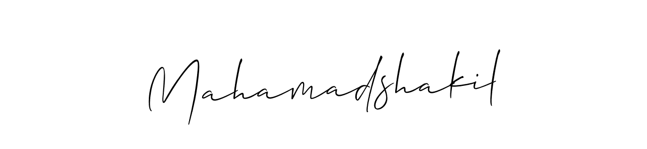 This is the best signature style for the Mahamadshakil name. Also you like these signature font (Allison_Script). Mix name signature. Mahamadshakil signature style 2 images and pictures png