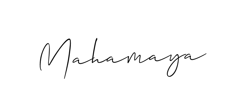 How to make Mahamaya signature? Allison_Script is a professional autograph style. Create handwritten signature for Mahamaya name. Mahamaya signature style 2 images and pictures png