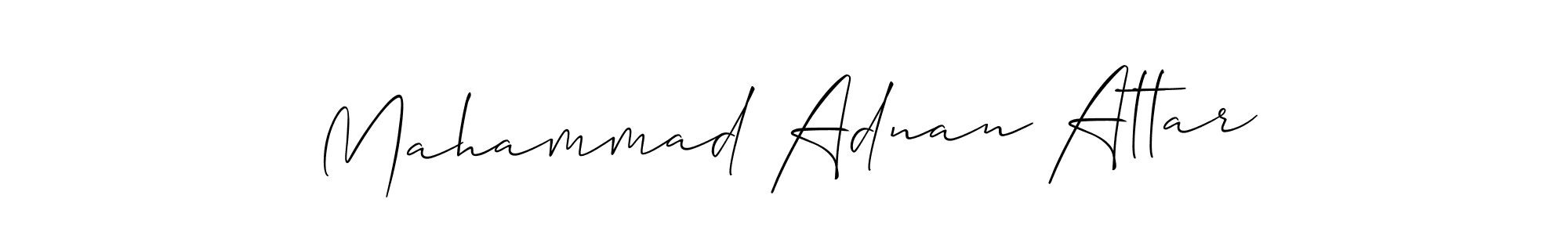 The best way (Allison_Script) to make a short signature is to pick only two or three words in your name. The name Mahammad Adnan Attar include a total of six letters. For converting this name. Mahammad Adnan Attar signature style 2 images and pictures png