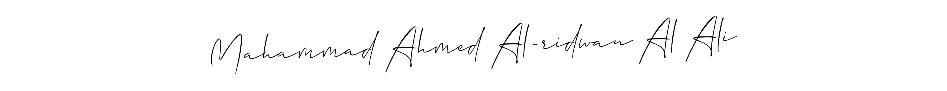 Also we have Mahammad Ahmed Al-ridwan Al Ali name is the best signature style. Create professional handwritten signature collection using Allison_Script autograph style. Mahammad Ahmed Al-ridwan Al Ali signature style 2 images and pictures png