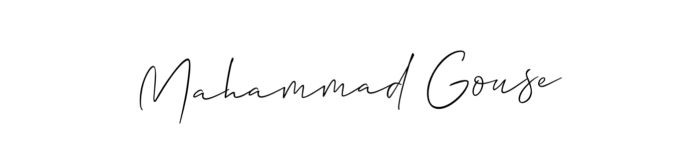 Also we have Mahammad Gouse name is the best signature style. Create professional handwritten signature collection using Allison_Script autograph style. Mahammad Gouse signature style 2 images and pictures png